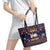 Funny Donkeys Christmas Leather Tote Bag Merry Kissmyass - Wonder Print Shop
