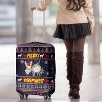 Funny Donkeys Christmas Luggage Cover Merry Kissmyass - Wonder Print Shop