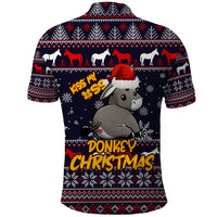Funny Donkeys Christmas Polo Shirt Merry Kissmyass - Wonder Print Shop