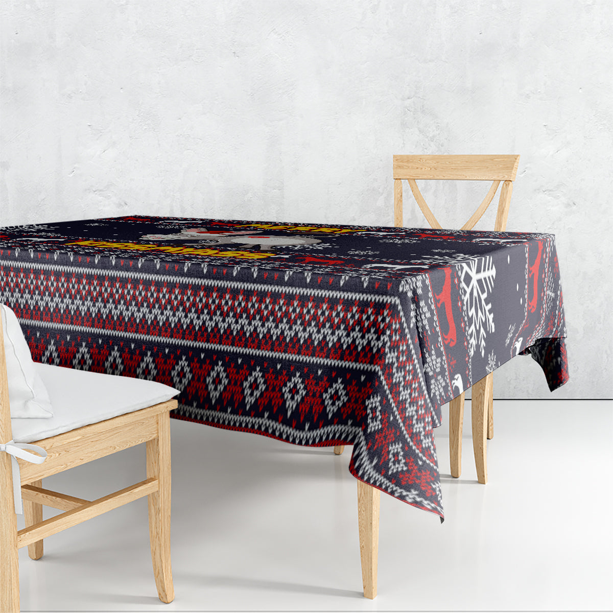 Funny Donkeys Christmas Tablecloth Merry Kissmyass - Wonder Print Shop