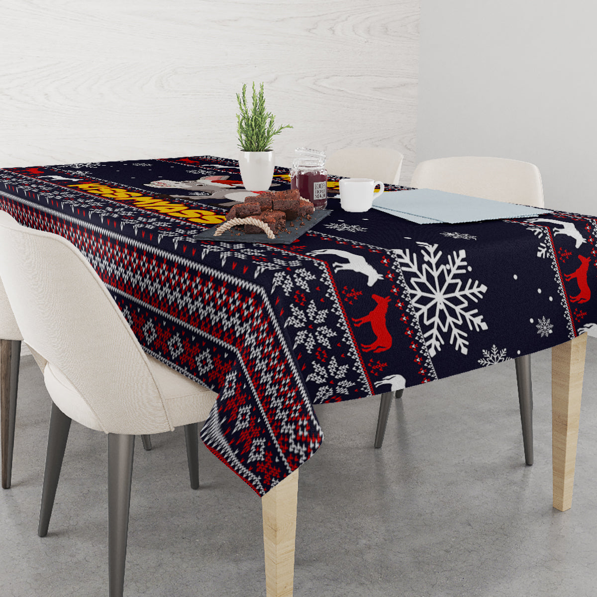 Funny Donkeys Christmas Tablecloth Merry Kissmyass - Wonder Print Shop
