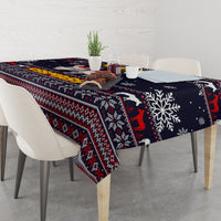 Funny Donkeys Christmas Tablecloth Merry Kissmyass - Wonder Print Shop