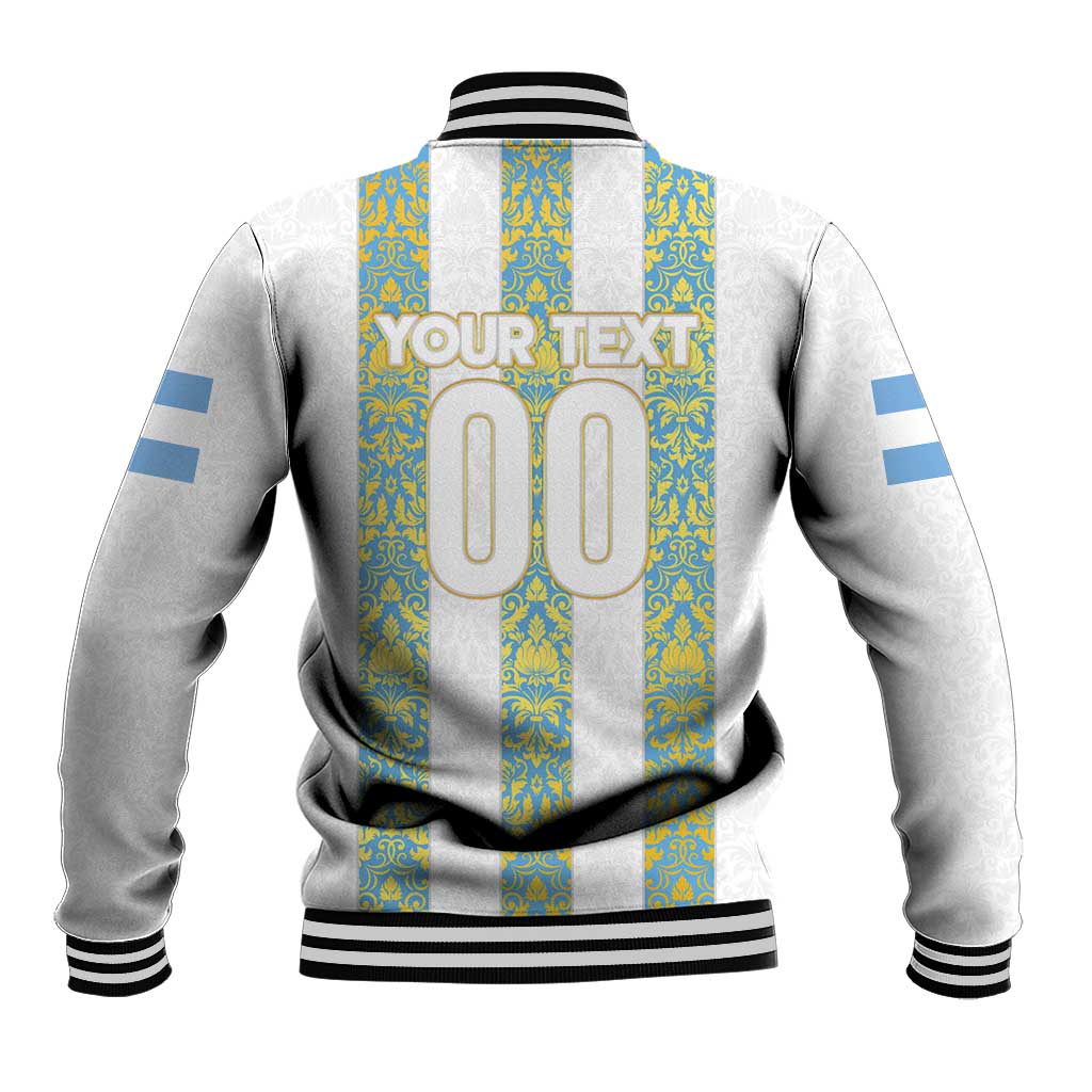 Argentina Football 2024 Baseball Jacket The White and Sky Blue - Wonder Print Shop