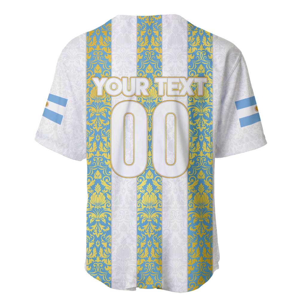 Argentina Football 2024 Baseball Jersey The White and Sky Blue - Wonder Print Shop