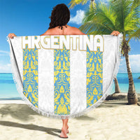 Argentina Football 2024 Beach Blanket The White and Sky Blue - Wonder Print Shop