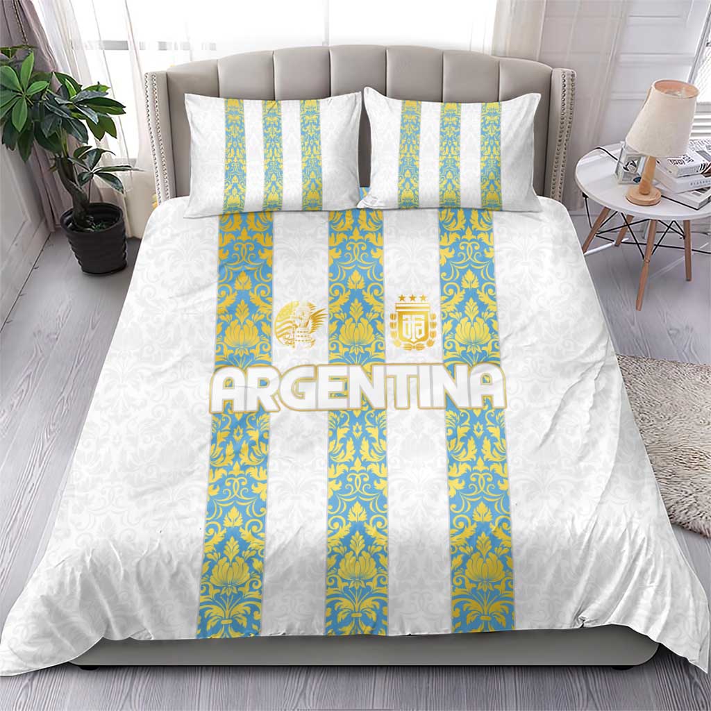 Argentina Football 2024 Bedding Set The White and Sky Blue - Wonder Print Shop