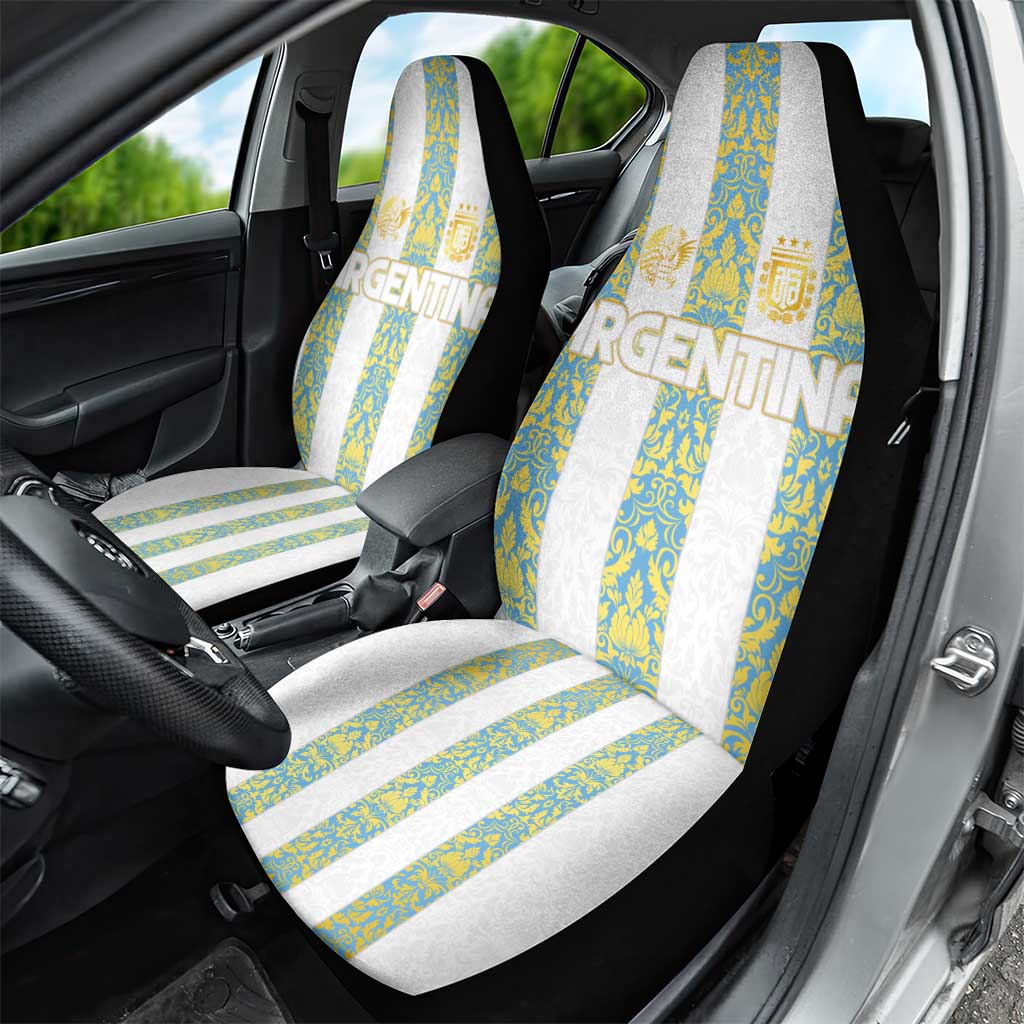 Argentina Football 2024 Car Seat Cover The White and Sky Blue - Wonder Print Shop