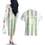Argentina Football 2024 Couples Matching Off The Shoulder Long Sleeve Dress and Hawaiian Shirt The White and Sky Blue - Wonder Print Shop