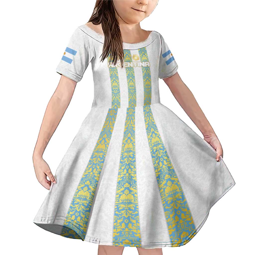 Argentina Football 2024 Family Matching Mermaid Dress and Hawaiian Shirt The White and Sky Blue - Wonder Print Shop