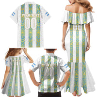 Argentina Football 2024 Family Matching Mermaid Dress and Hawaiian Shirt The White and Sky Blue - Wonder Print Shop