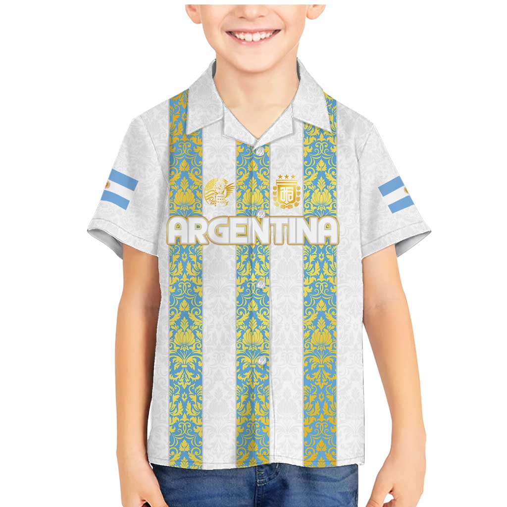 Argentina Football 2024 Family Matching Mermaid Dress and Hawaiian Shirt The White and Sky Blue - Wonder Print Shop