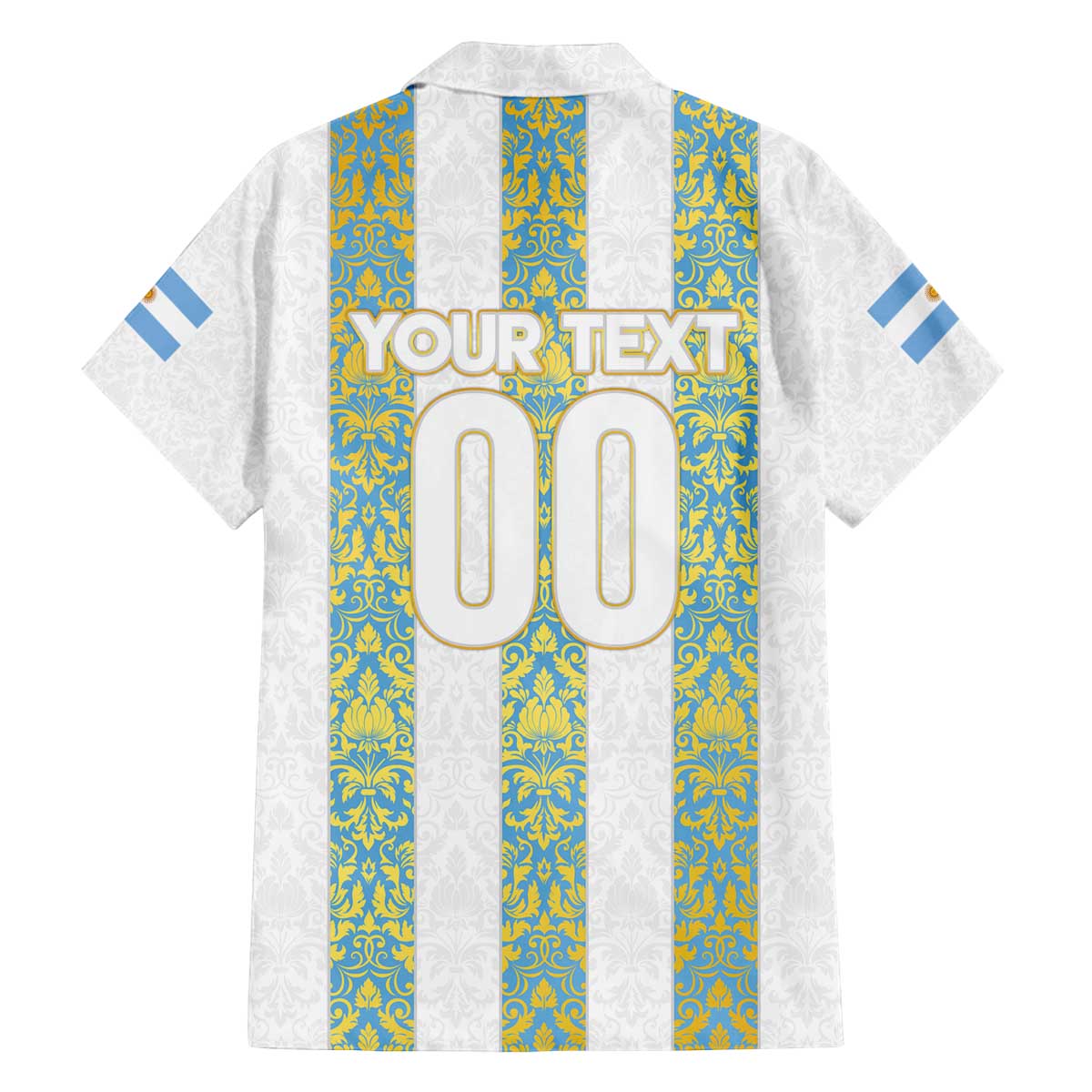 Argentina Football 2024 Family Matching Off The Shoulder Long Sleeve Dress and Hawaiian Shirt The White and Sky Blue - Wonder Print Shop