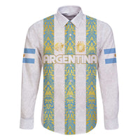 Argentina Football 2024 Family Matching Off The Shoulder Long Sleeve Dress and Hawaiian Shirt The White and Sky Blue - Wonder Print Shop