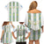 Argentina Football 2024 Family Matching Off Shoulder Short Dress and Hawaiian Shirt The White and Sky Blue - Wonder Print Shop
