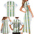 Argentina Football 2024 Family Matching Short Sleeve Bodycon Dress and Hawaiian Shirt The White and Sky Blue - Wonder Print Shop