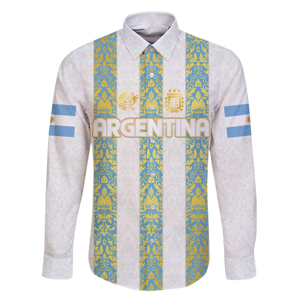 Argentina Football 2024 Family Matching Short Sleeve Bodycon Dress and Hawaiian Shirt The White and Sky Blue - Wonder Print Shop