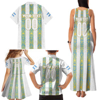 Argentina Football 2024 Family Matching Tank Maxi Dress and Hawaiian Shirt The White and Sky Blue - Wonder Print Shop