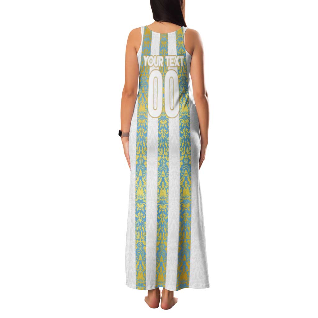 Argentina Football 2024 Family Matching Tank Maxi Dress and Hawaiian Shirt The White and Sky Blue - Wonder Print Shop