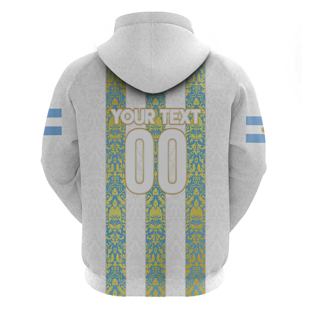 Argentina Football 2024 Hoodie The White and Sky Blue - Wonder Print Shop