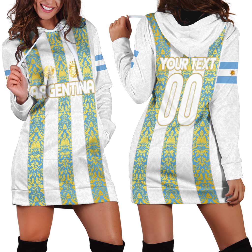 Argentina Football 2024 Hoodie Dress The White and Sky Blue - Wonder Print Shop