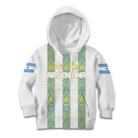 Argentina Football 2024 Kid Hoodie The White and Sky Blue - Wonder Print Shop