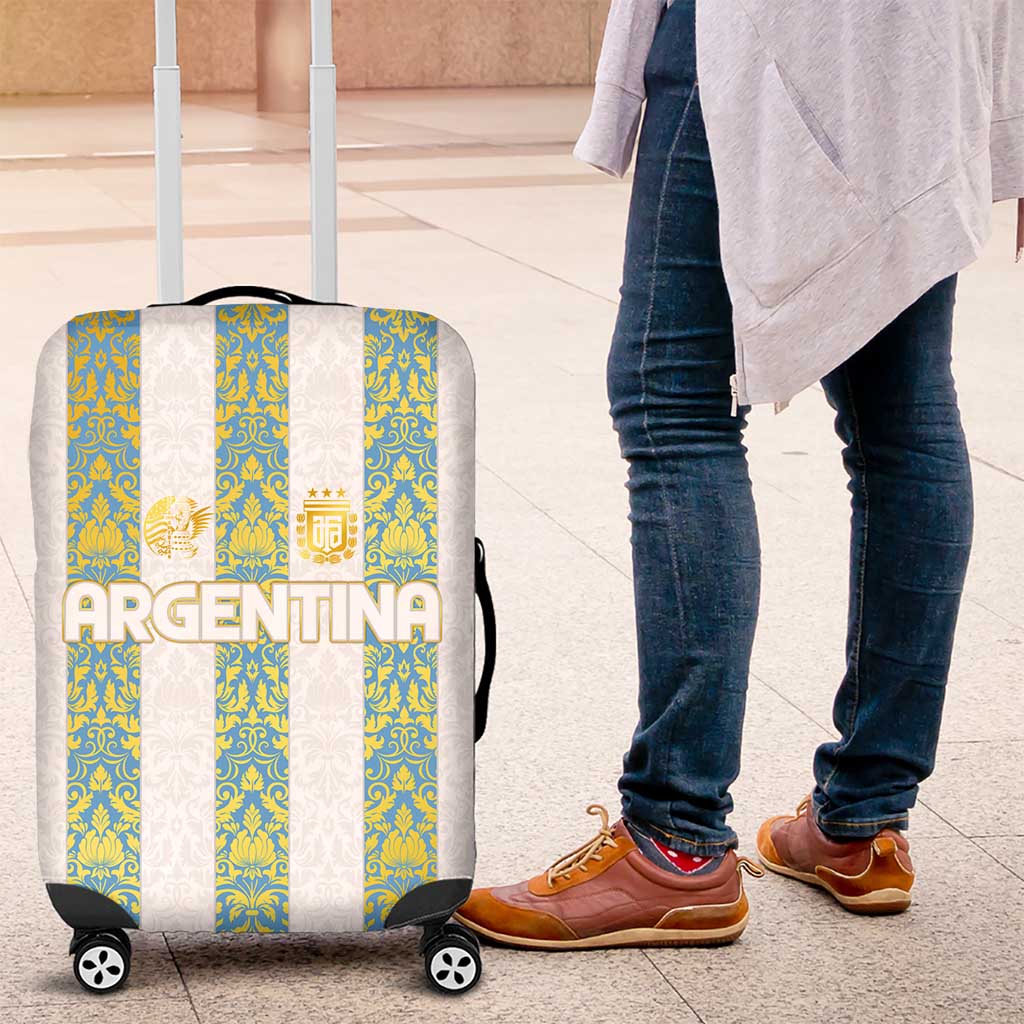 Argentina Football 2024 Luggage Cover The White and Sky Blue - Wonder Print Shop