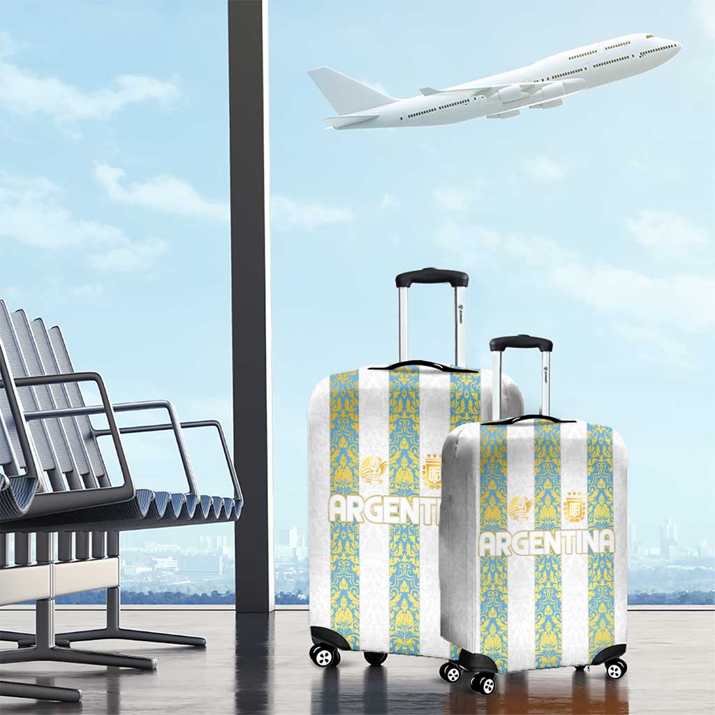 Argentina Football 2024 Luggage Cover The White and Sky Blue - Wonder Print Shop