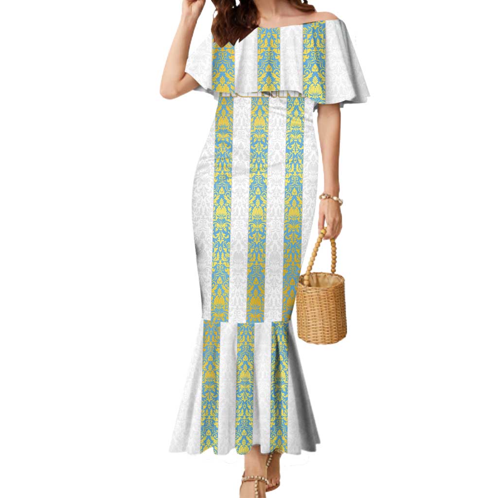 Argentina Football 2024 Mermaid Dress The White and Sky Blue - Wonder Print Shop