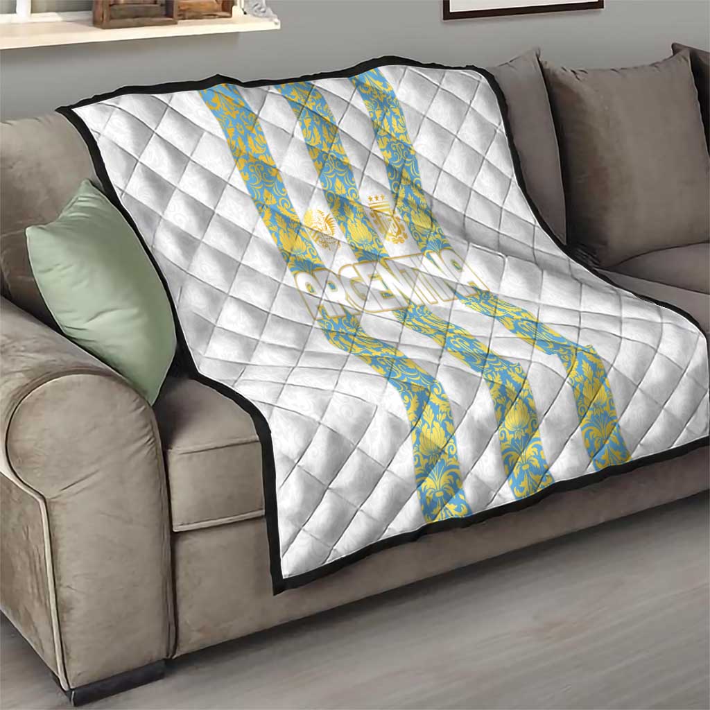 Argentina Football 2024 Quilt The White and Sky Blue - Wonder Print Shop