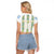 Argentina Football 2024 Raglan Cropped T Shirt The White and Sky Blue - Wonder Print Shop