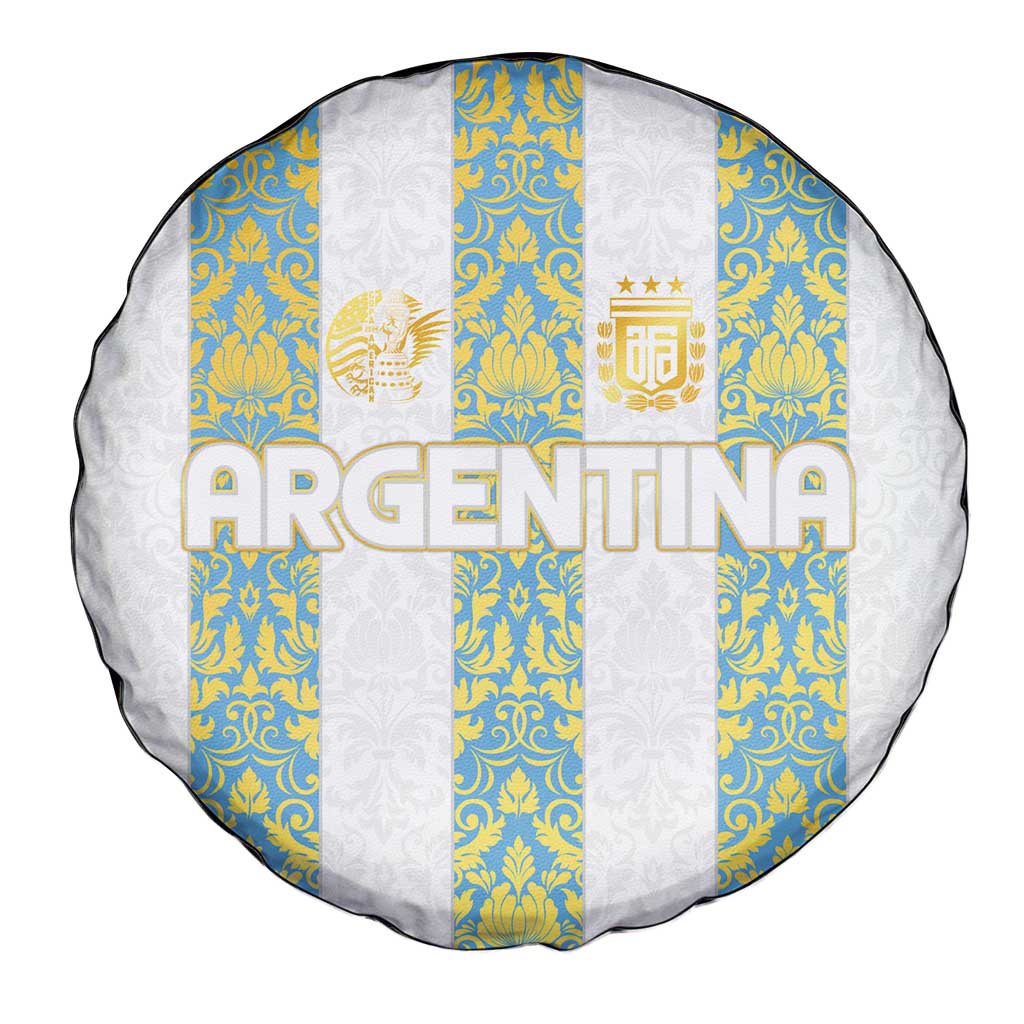 Argentina Football 2024 Spare Tire Cover The White and Sky Blue - Wonder Print Shop