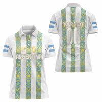 Argentina Football 2024 Women Polo Shirt The White and Sky Blue - Wonder Print Shop