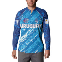 Uruguay Football 2024 Button Sweatshirt The Sky Blue - Wonder Print Shop