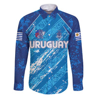 Uruguay Football 2024 Family Matching Long Sleeve Bodycon Dress and Hawaiian Shirt The Sky Blue - Wonder Print Shop