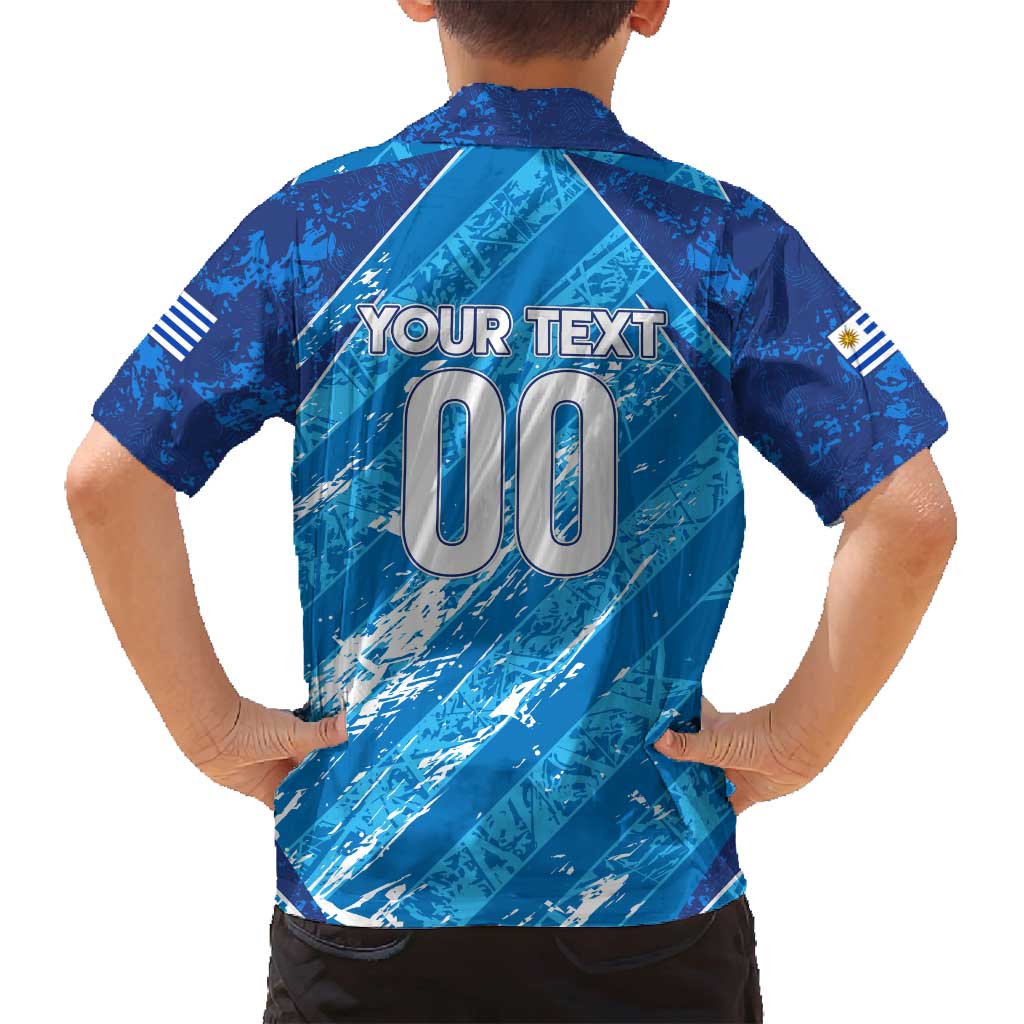 Uruguay Football 2024 Family Matching Off Shoulder Maxi Dress and Hawaiian Shirt The Sky Blue - Wonder Print Shop