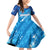 Uruguay Football 2024 Family Matching Off Shoulder Short Dress and Hawaiian Shirt The Sky Blue - Wonder Print Shop