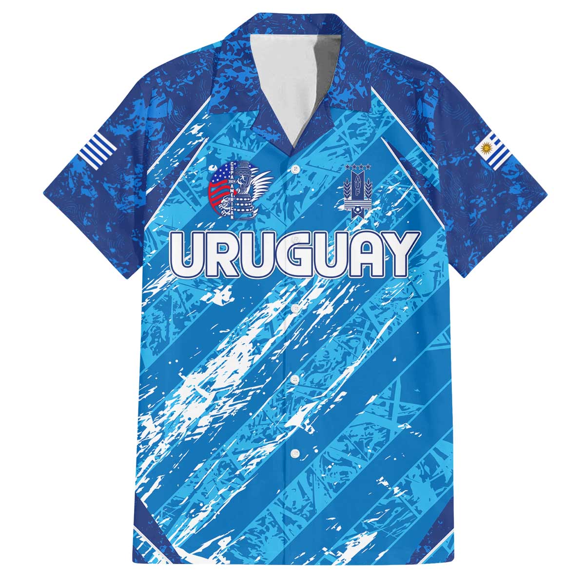 Uruguay Football 2024 Family Matching Puletasi and Hawaiian Shirt The Sky Blue - Wonder Print Shop