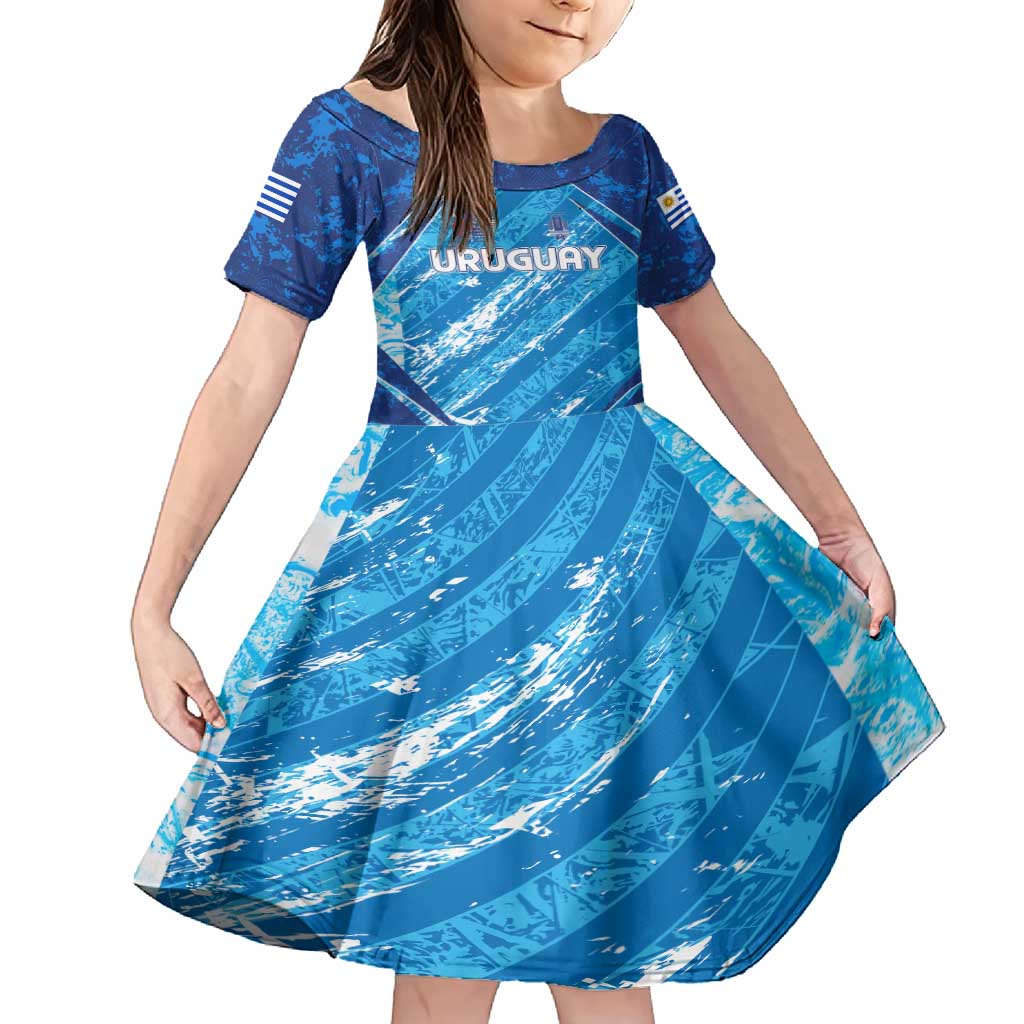 Uruguay Football 2024 Family Matching Tank Maxi Dress and Hawaiian Shirt The Sky Blue - Wonder Print Shop