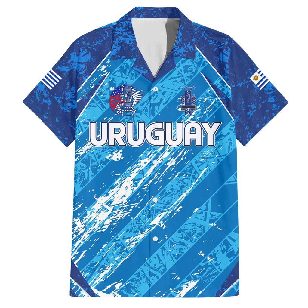 Uruguay Football 2024 Family Matching Tank Maxi Dress and Hawaiian Shirt The Sky Blue - Wonder Print Shop