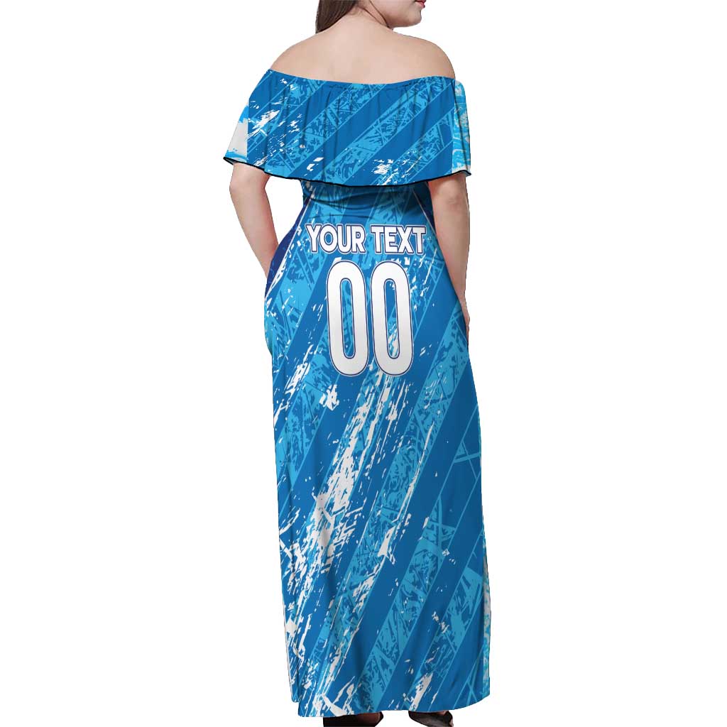 Uruguay Football 2024 Off Shoulder Maxi Dress The Sky Blue - Wonder Print Shop