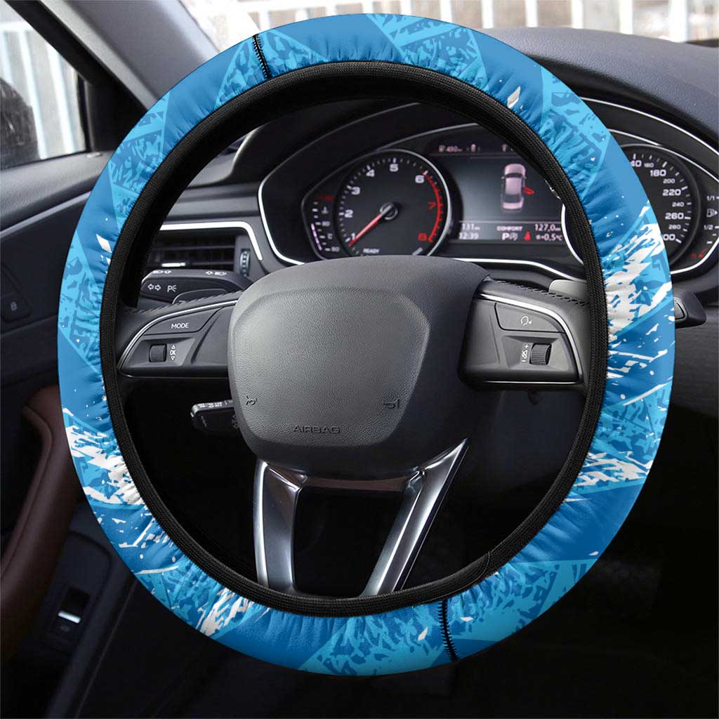 Uruguay Football 2024 Steering Wheel Cover The Sky Blue - Wonder Print Shop