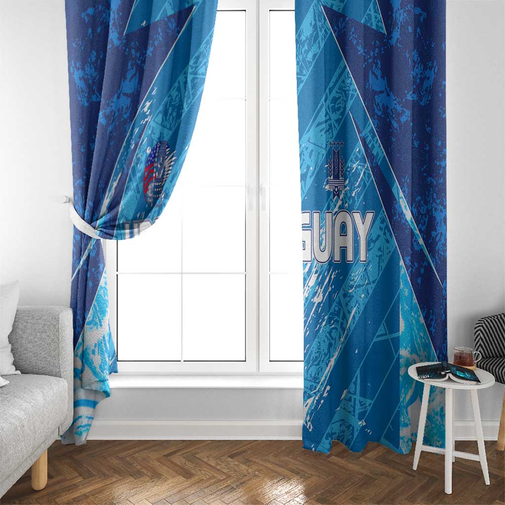 Uruguay Football 2024 Window Curtain The Sky Blue - Wonder Print Shop