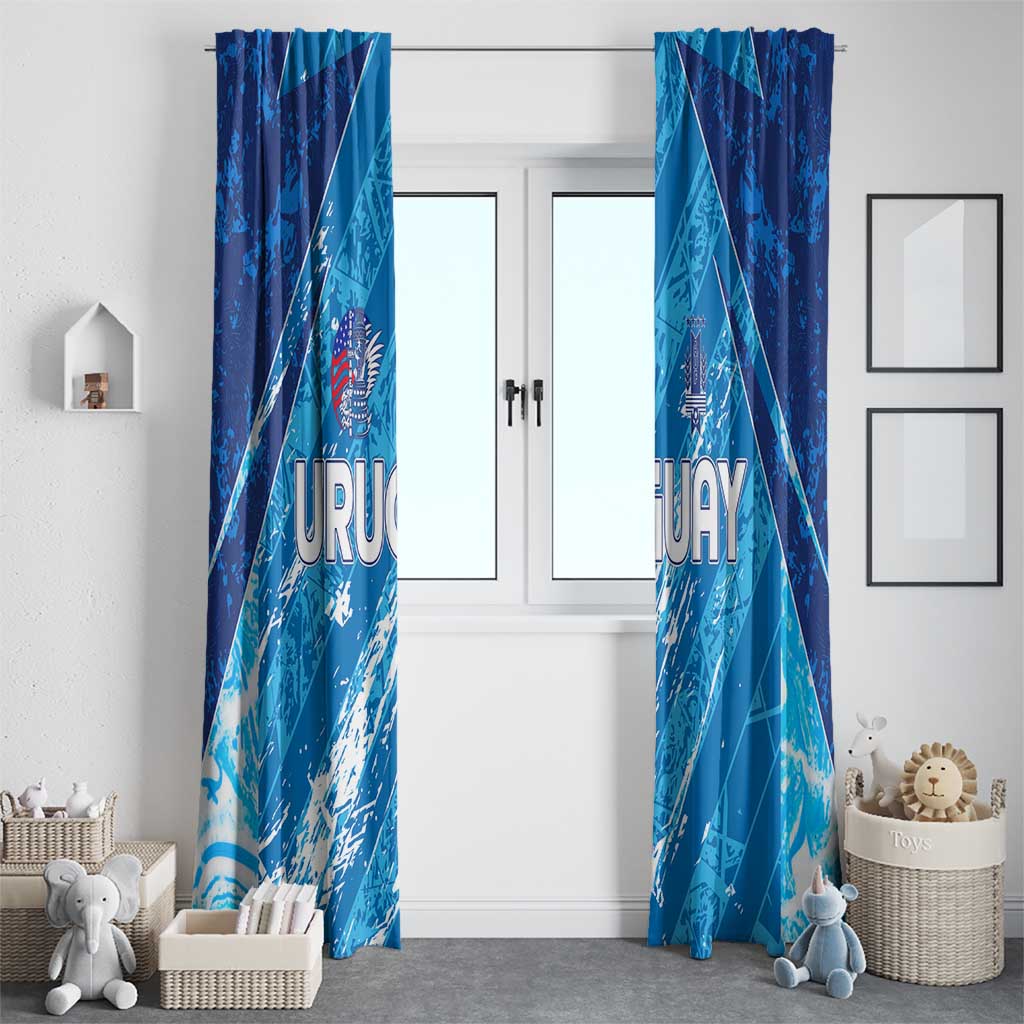 Uruguay Football 2024 Window Curtain The Sky Blue - Wonder Print Shop
