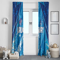 Uruguay Football 2024 Window Curtain The Sky Blue - Wonder Print Shop