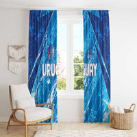 Uruguay Football 2024 Window Curtain The Sky Blue - Wonder Print Shop