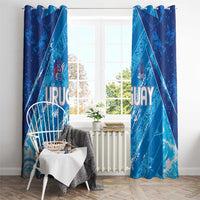 Uruguay Football 2024 Window Curtain The Sky Blue - Wonder Print Shop