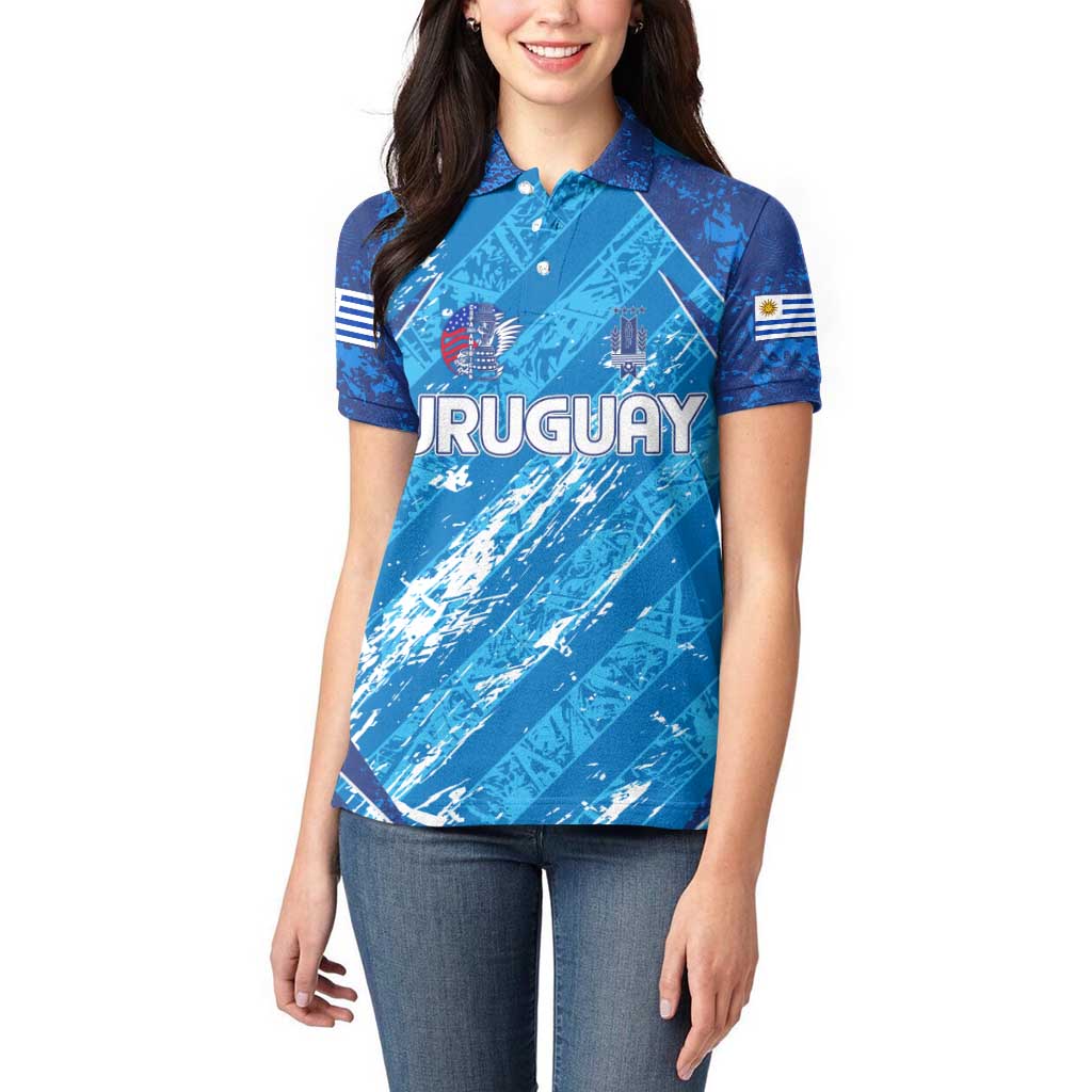 Uruguay Football 2024 Women Polo Shirt The Sky Blue - Wonder Print Shop