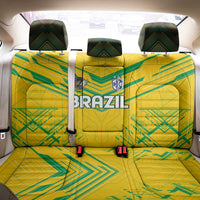 Brazil Football 2024 Back Car Seat Cover Selecao Bright Yellow - Wonder Print Shop