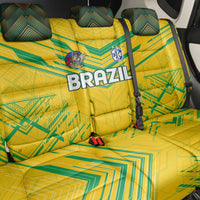 Brazil Football 2024 Back Car Seat Cover Selecao Bright Yellow - Wonder Print Shop