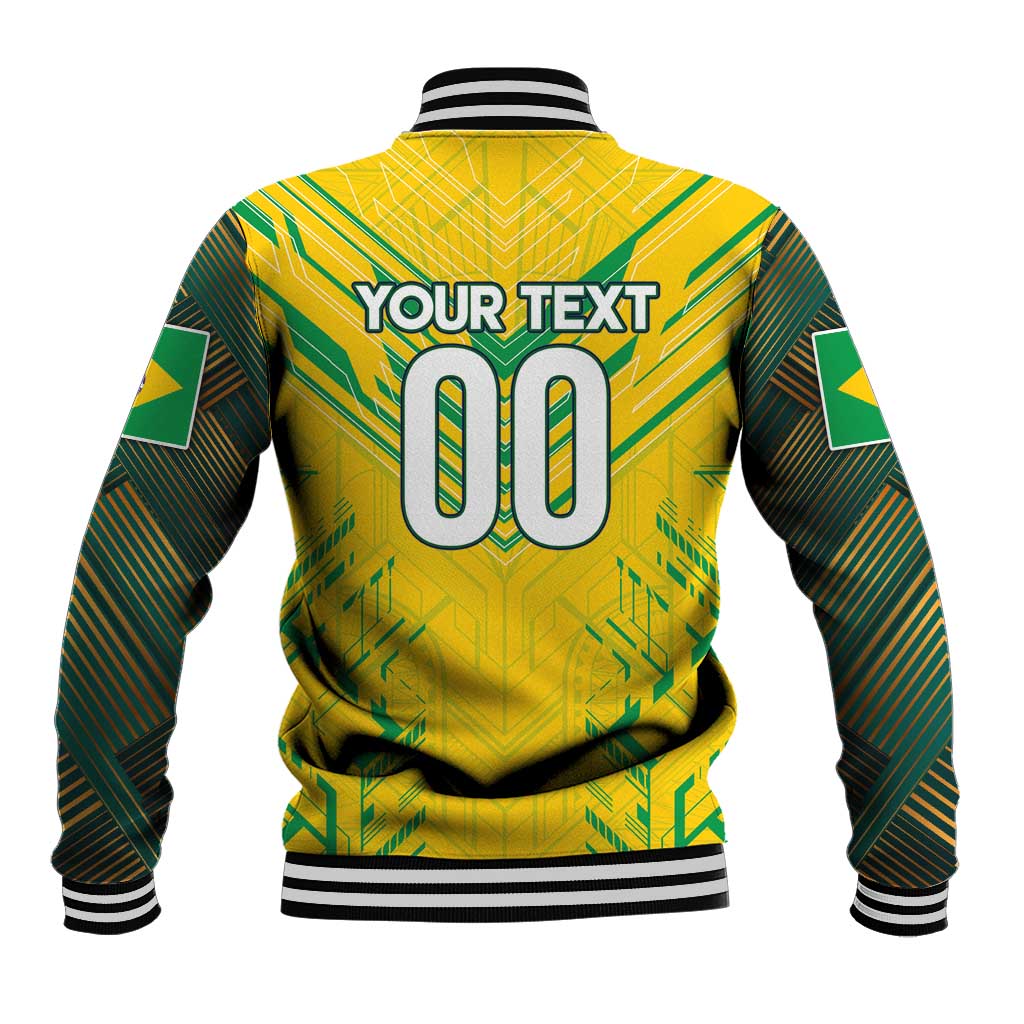 Brazil Football 2024 Baseball Jacket Selecao Bright Yellow - Wonder Print Shop